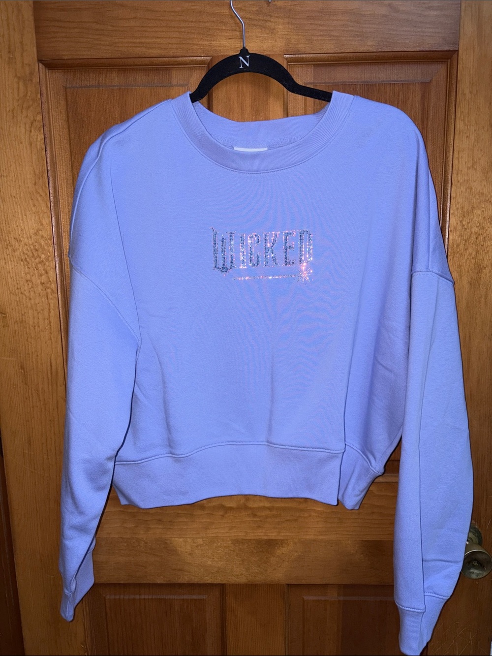 GAP Lavender 'WICKED' Sequin Cropped Sweatshirt